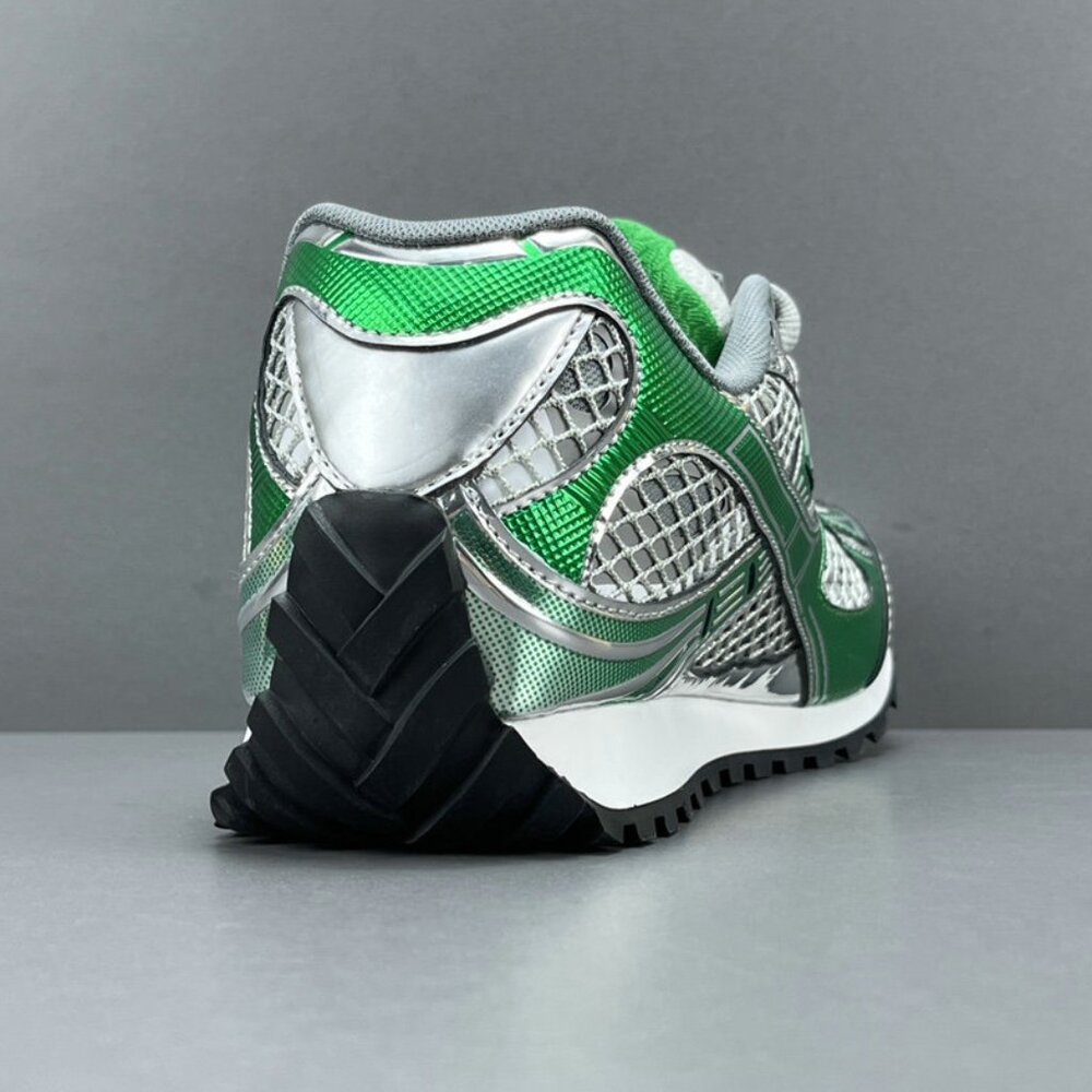 Bottega Veneta Orbit Sneaker lace-up Silver&Green - Picture 2 of 13